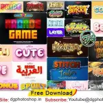 31 Editable Text Effects vector