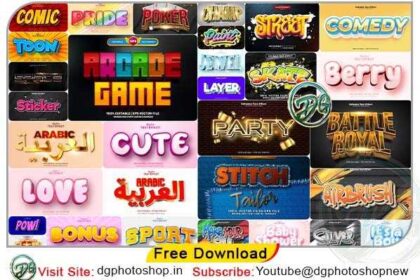 31 Editable Text Effects vector