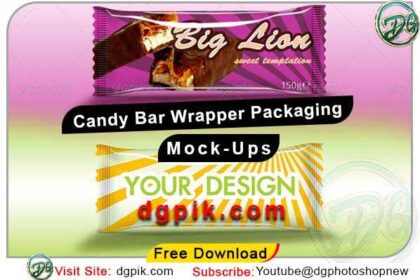 Candy Bar Wrapper Packaging Mock-Up