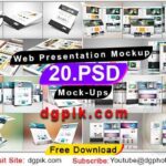 Web Presentation Mockup 20 PSD Free Download