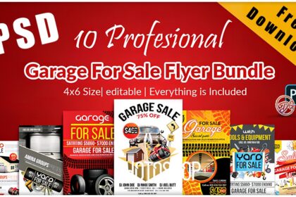 10 Garage Sale Template Flyer PSD Bundle Free