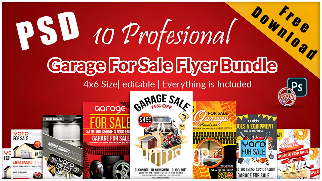 10 Garage Sale Template Flyer PSD Bundle Free