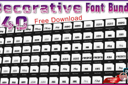140 Decorative Font Bundle Free Download