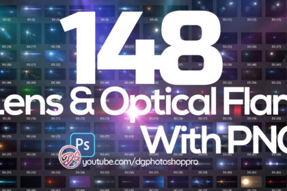 148 Big Lens and Optical Flare Collection With PNG
