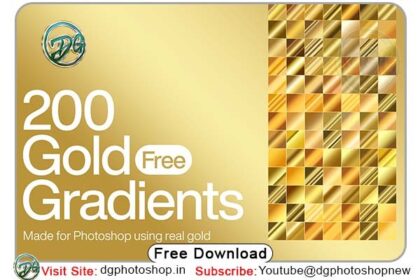 200 free gold or golden Photoshop color gradients