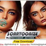 3 Vector Cartoon painting Effect Photoshop Action dgpik
