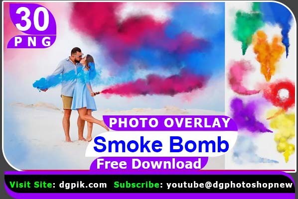 30 Smoke Bomb PNG Photo Overlays Free