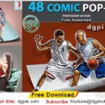 48 Comic Pop-ups Photoshop Actions Free