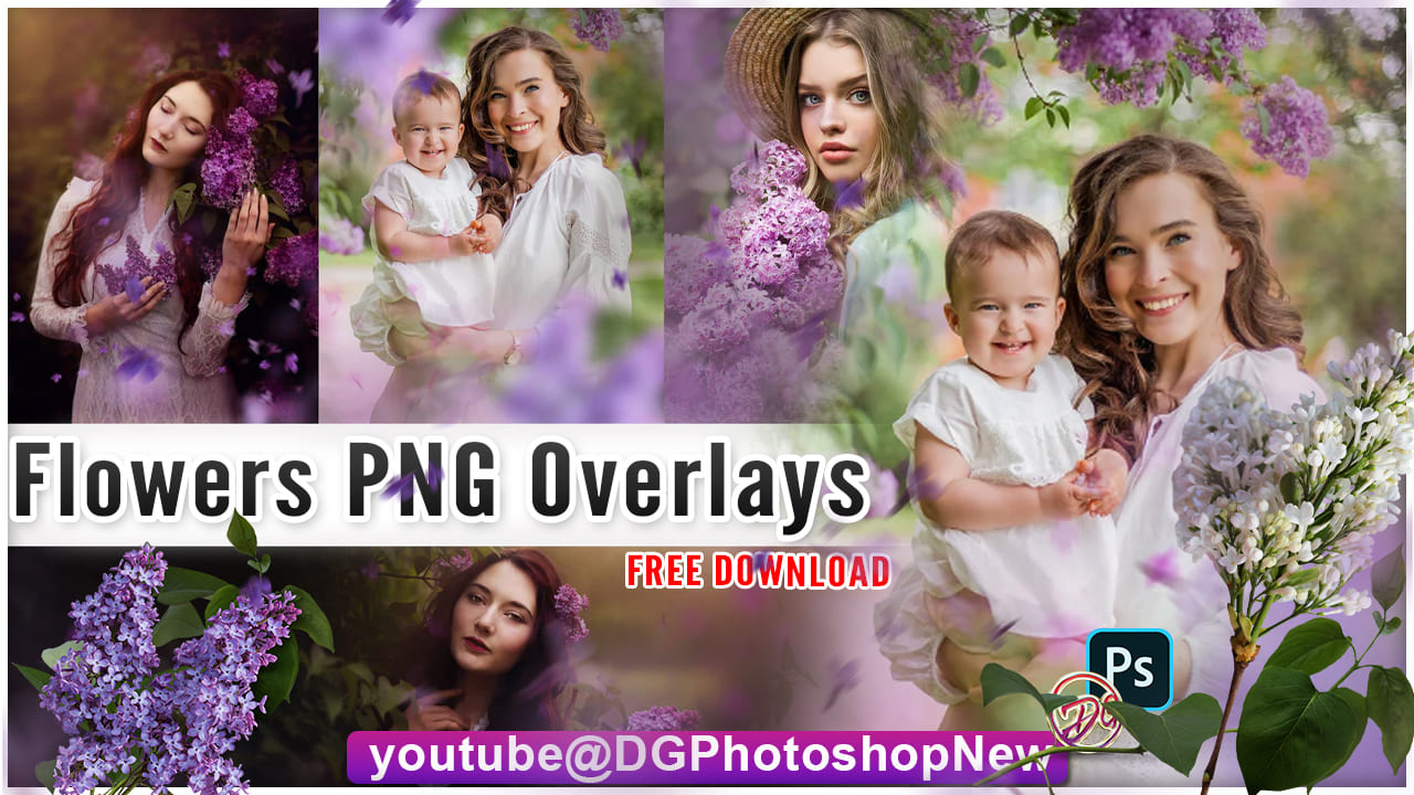50 Painted Lilac Overlays Free Download
