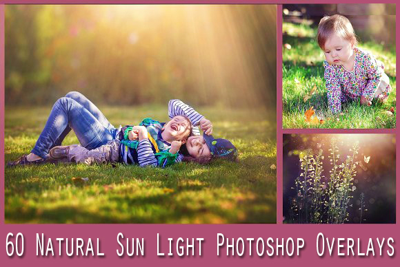 60 Natural Sun Light Photoshop Overlays