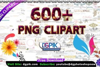 600+ Png DESIGNS Text Clipart for Wedding album