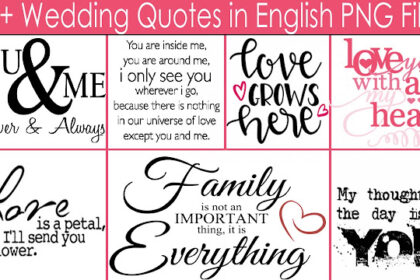 80+ Wedding Quotes in English PNG Files
