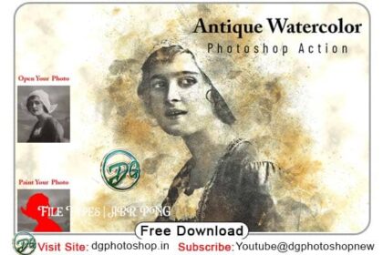 Antique Watercolor Photoshop Action Free Download