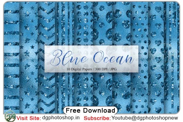 Blue Ocean Seamless Pattern Background Free dgpik