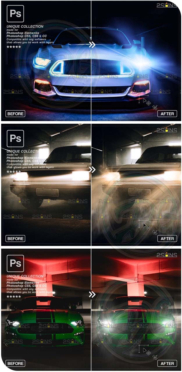 Car Headlights Photo Overlays V2 Free dgpik