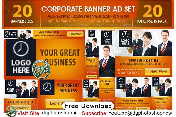 Corporate Banner ad Set