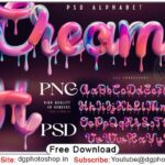 Cream Alphabet Letters Free Download