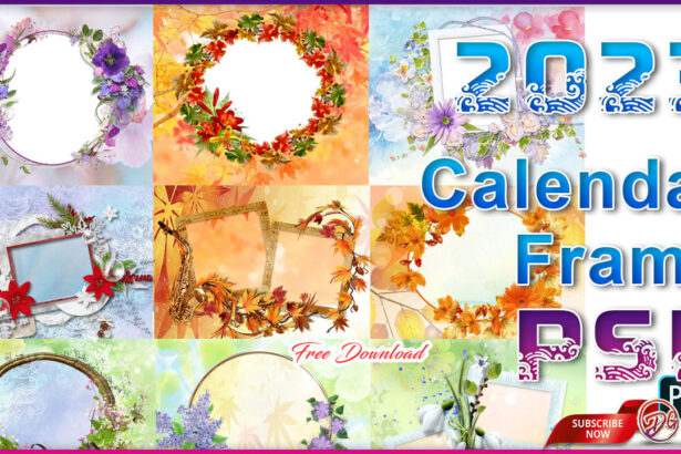 Desk Calendar For 2023 PSD With Photo Frames