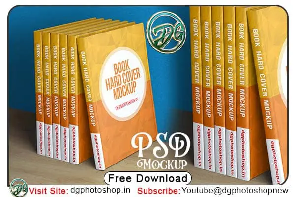 Download Free Book Hardcover Mockup PSD