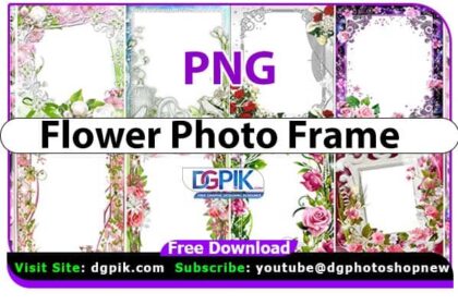 Flower Photo Frame Photoshop Png