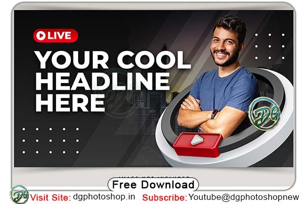 Free Youtube Thumbnail for Live Promotion Template