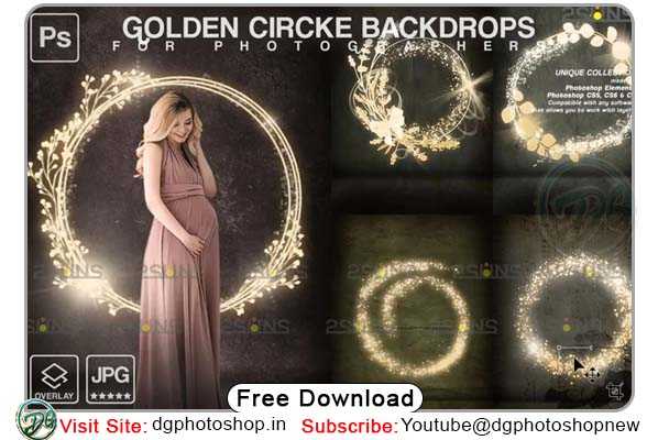 Golden lighting circle Backdrop dgpik