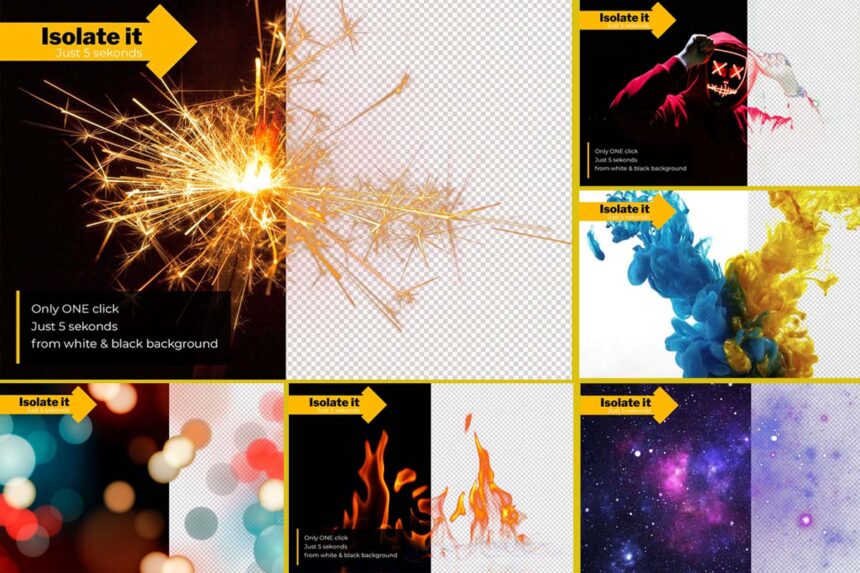 Isolate White & Black Background Action DGPik