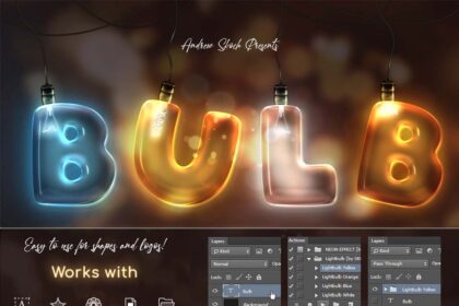Light Bulb PSD With Photoshop Action