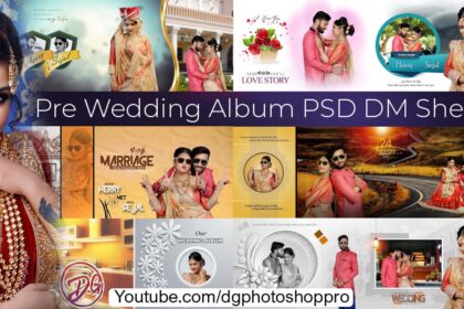 12 Beautiful Pre Wedding Album PSD DM Sheets