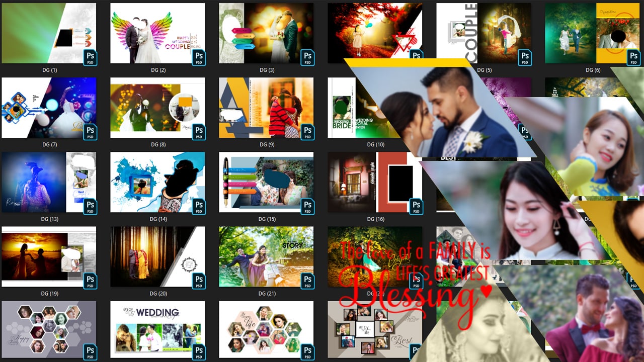 18x24 Wedding Album Psd Templates Free Download