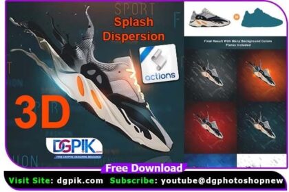 3D Splash Dispersion Photoshop Action
