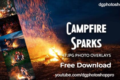 47 Campfire Spark Photo Overlays