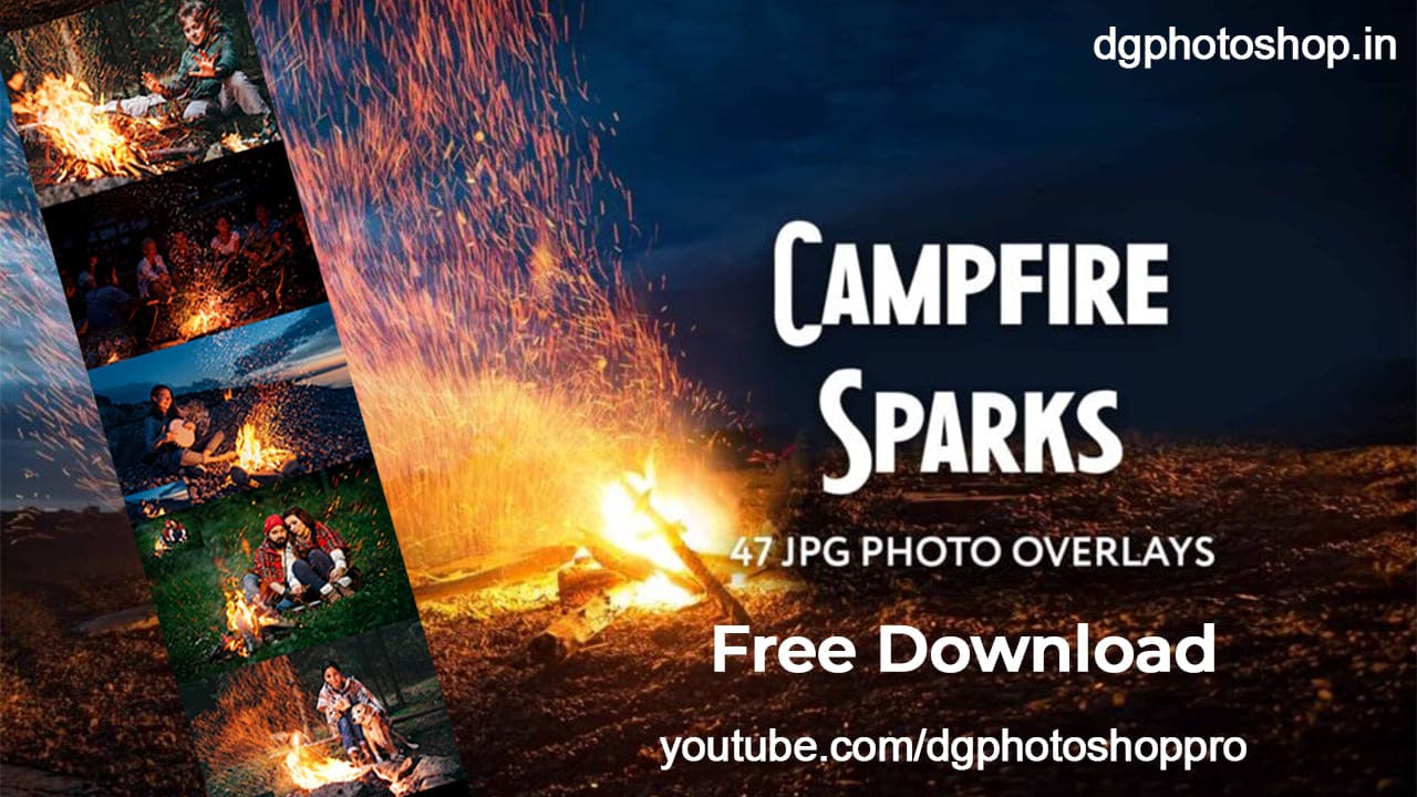 47 Campfire Spark Photo Overlays