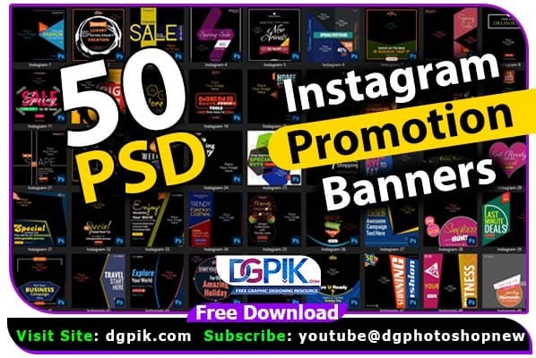 50 Instagram Promotion Banners in PSD Files