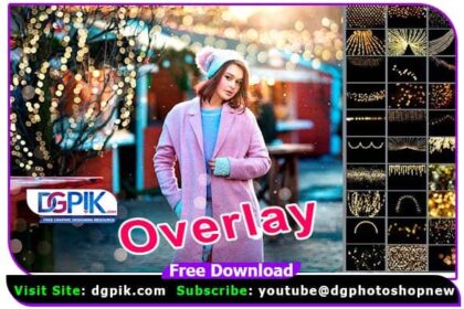 80 Golden Lights Bokeh Overlays