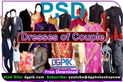 Dresses of Couple Psd Free