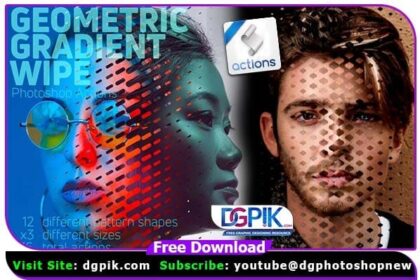 Geometric Gradient Wipe Effect Photoshop Actions