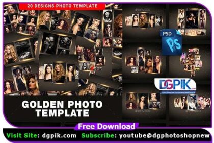 Golden Photo Frame Template dgpik