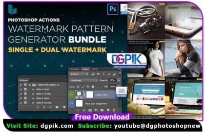 Photoshop Action Watermark Pattern Generator Bundle