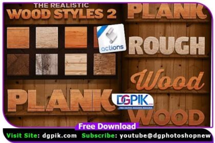 The Realistic Wood Photoshop Text Styles