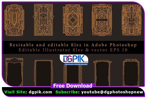 10 Frames Vol.2 - Art Deco Style PSD-EPS Download