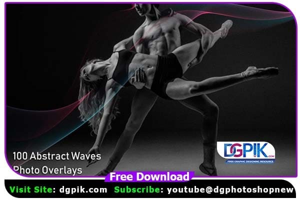 100 Abstract Waves Photo Overlays