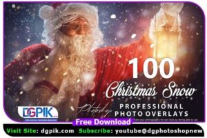 100 Christmas Snow Photo Overlays