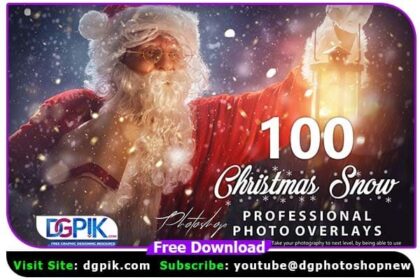 100 Christmas Snow Photo Overlays