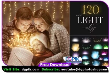 120 Magic Christmas Light Photoshop Overlays