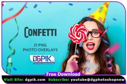 21 Confetti Photo Overlays