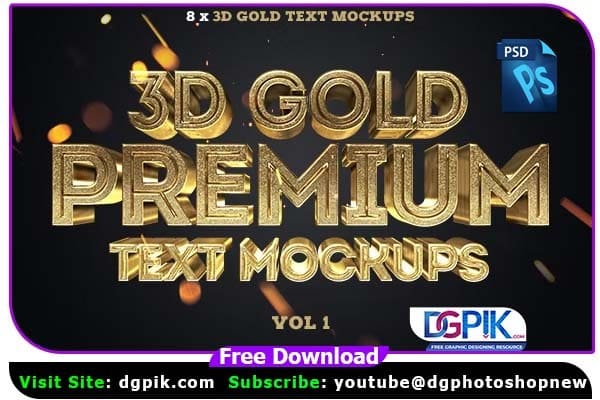 3D Gold Text Styles