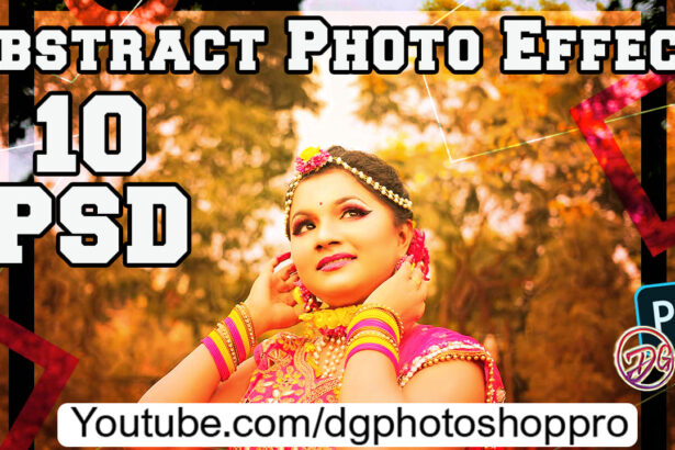 Abstract Photo Effect Template PSD Free