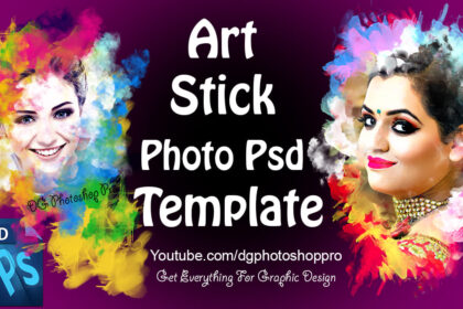 Art Stick Photo Effect Psd Template