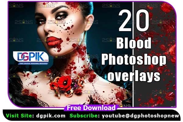 Blood Photoshop overlays